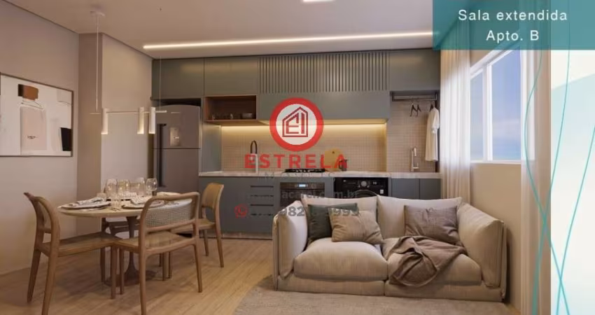 Apartamento à venda em Jacareí-SP, Jardim Elza Maria: 2 quartos, 1 sala, 1 banheiro, 1 vaga, 41,09 m² de área. Venha conferir!