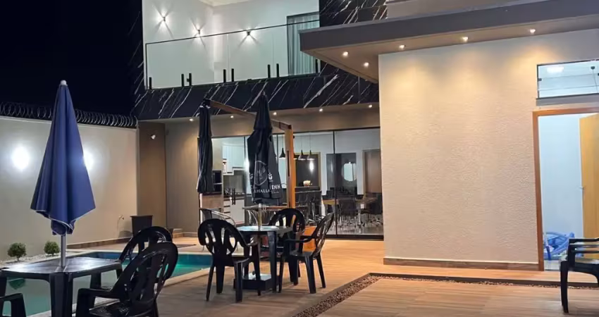 Lindo sobrado de alto padrão mobiliado com 2 suítes área de lazer completa com piscina