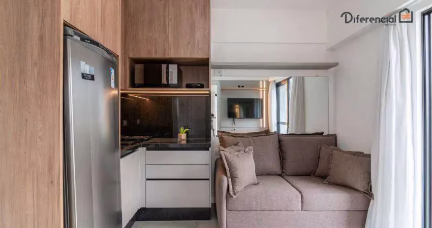 Apartamento com 1 dormitório para alugar, 30 m² por r$ 3.330,00/mês - água verde - curitiba/pr