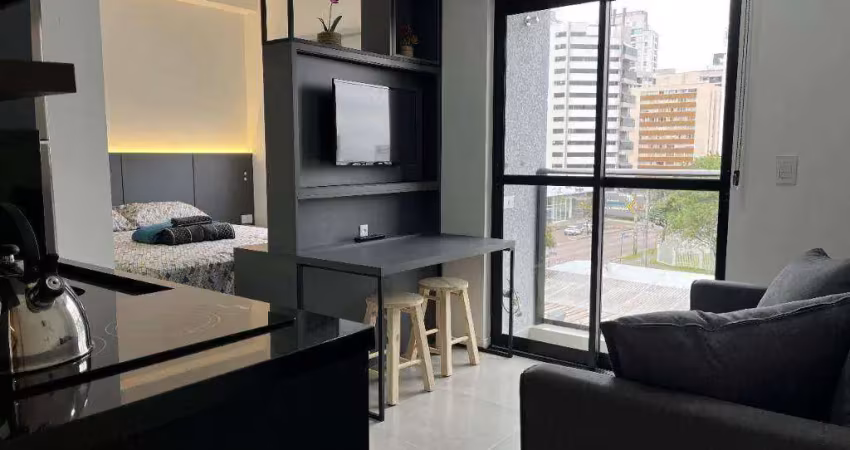 Apartamento para alugar, 23 m² por r$ 3.100,00/mês - água verde - curitiba/pr