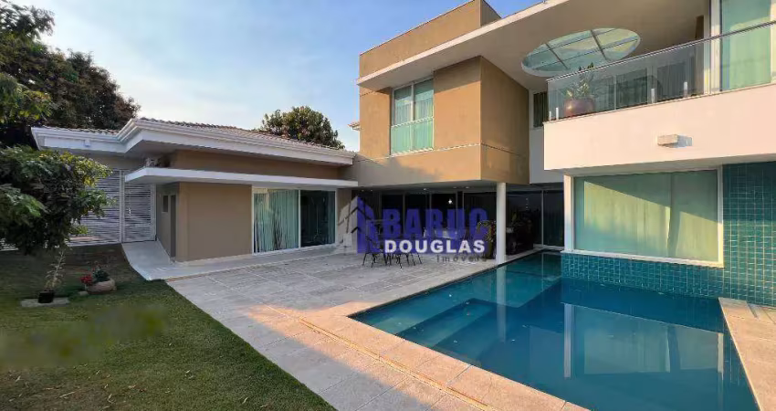 VENDE-SE LINDA MANSÃO COM 05 SUÍTES COM 680m2 CONSTRUÍDOS E 1.187m2 DE TERRENO NO COND. GRAN VILLE