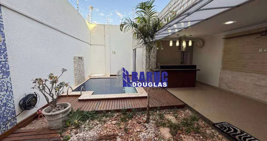 Aluga-se lindo sobrado no condomínio pacem, com 02 vagas, 03 suítes, completo de armários, espaço gourmet com churrasqueira e piscina com cascata.