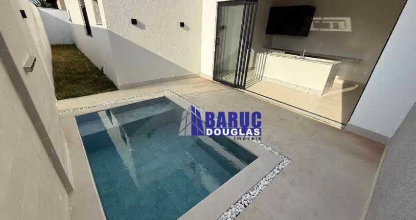 Vende-se casa térrea no florais do parque, terreno 300m2 e casa 156m2 com 03 suítes e piscina com cascata.