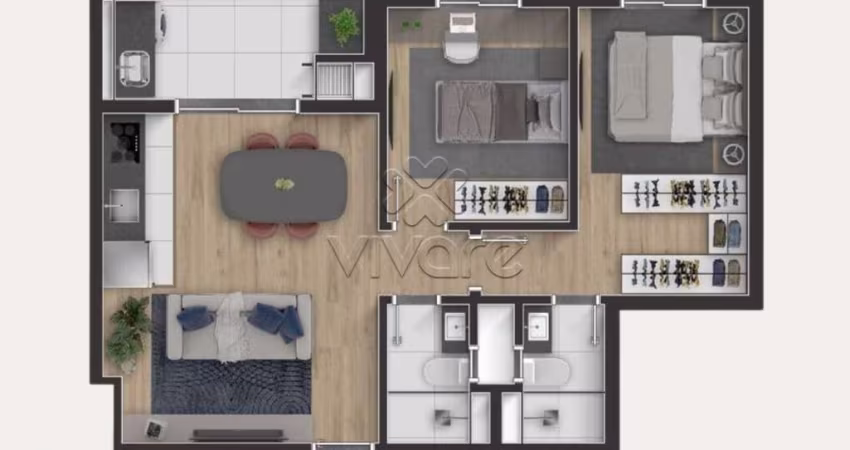 Apartamento com 2 quartos à venda na Rua Arthur Mohr, 326, Portão, Curitiba