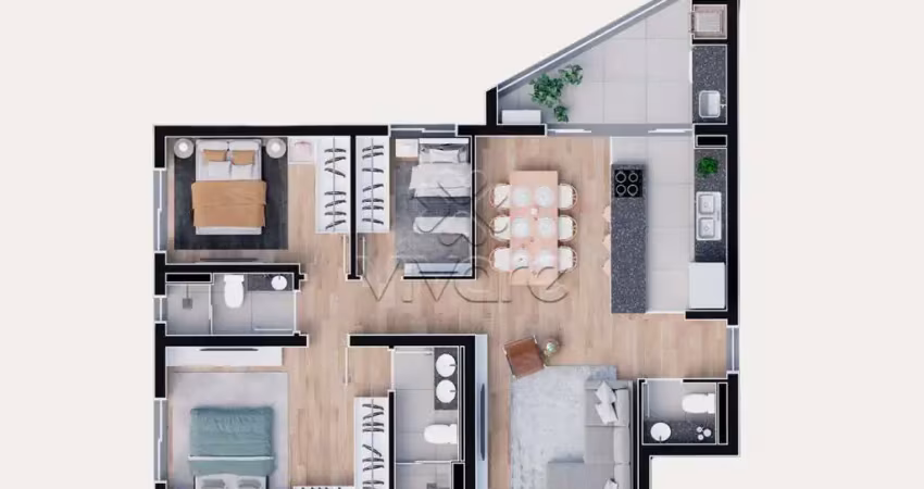 Apartamento com 3 quartos à venda na Rua Nossa Senhora de Nazaré, 419, Boa Vista, Curitiba