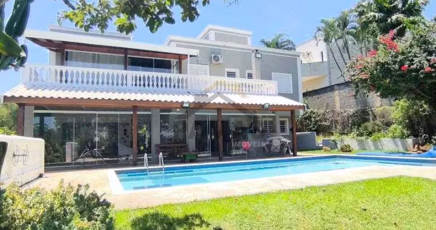 Aluguel de casa mobiliada no condominio villa hipica i – 4 suites, sendo 1 no terreo, espaco gourmet, piscina aquecida e um belo jardim gramado com pomar