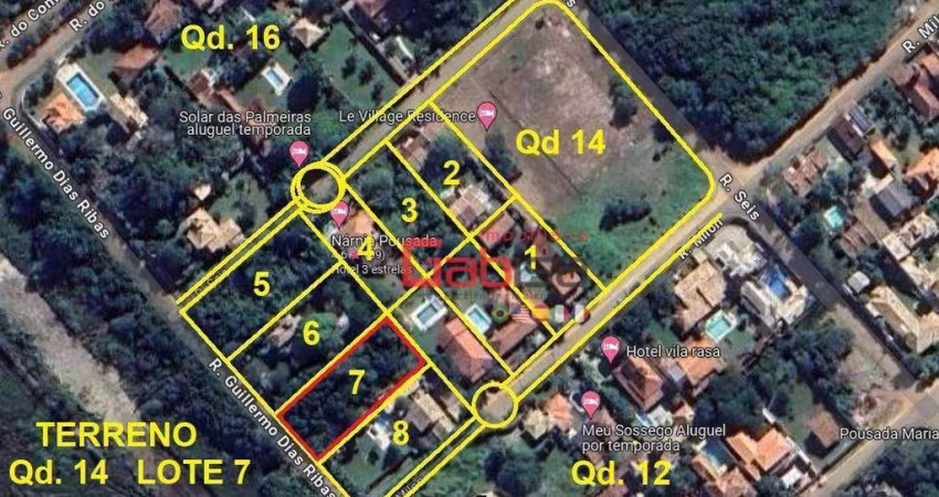 Terreno à venda, 1125 m² por R$ 560.000,00 - Baia Formosa - Armação dos Búzios/RJ