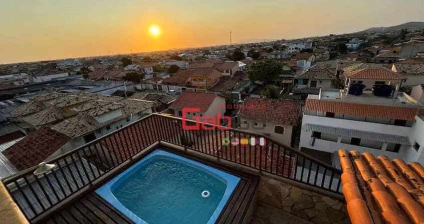 Cobertura com 5 dormitórios à venda, 246 m² por r$ 900.000,00 - parque central - cabo frio/rj