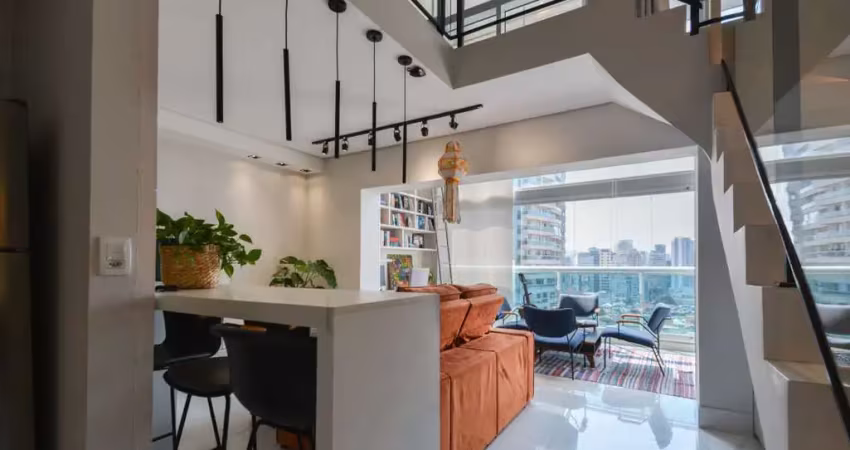 Duplex para venda em pinheiros com 1 quarto, sendo 1 suíte, 56m²