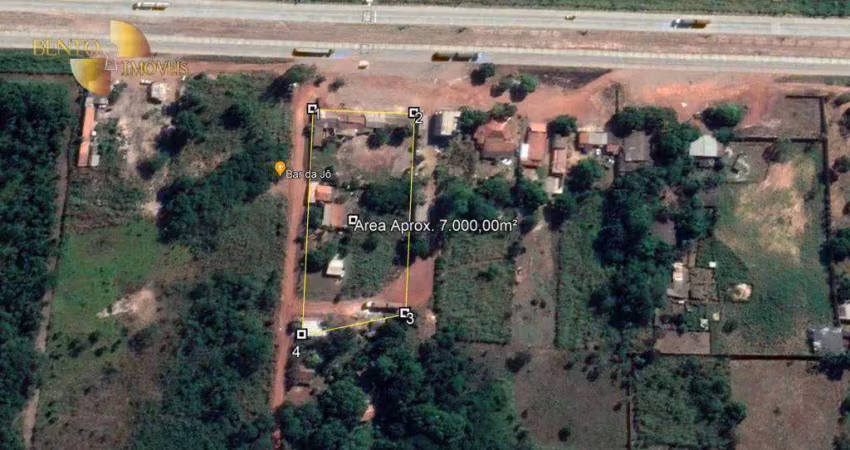 Área à venda, 7000 m² por r$ 700.000,00 - zona rural  - várzea grande/mt
