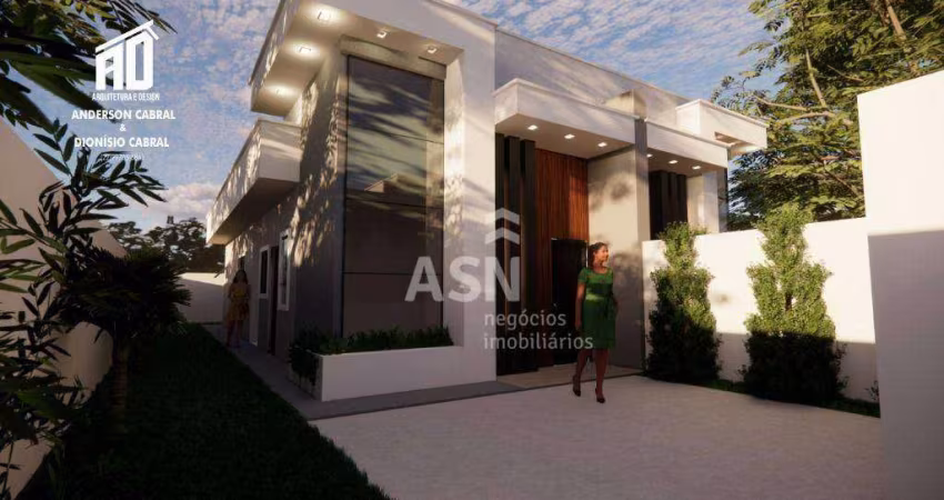 Casa de praia linear em rua asfaltada com acesso à praia de Itapebussus