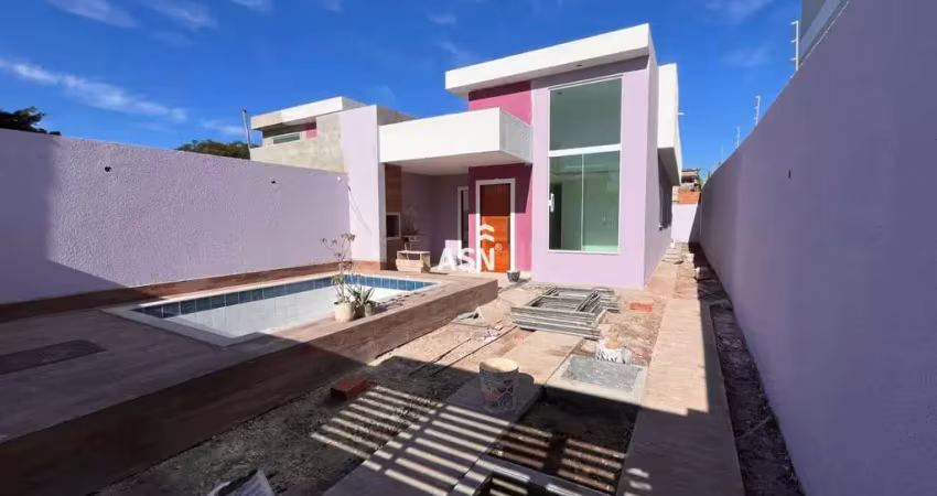 Casa linear moderna com 03 dorm. em village rio das ostras  -  rio das ostras