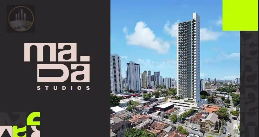 Studio com 1 dormitório à venda, 26 m² por r$ 289.000,00 - madalena - recife/pe