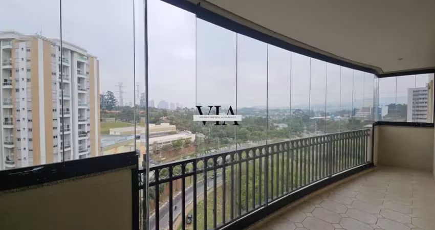 Lindo apartamento para locação no condomínio parque tamboré - 02 suítes + escrit