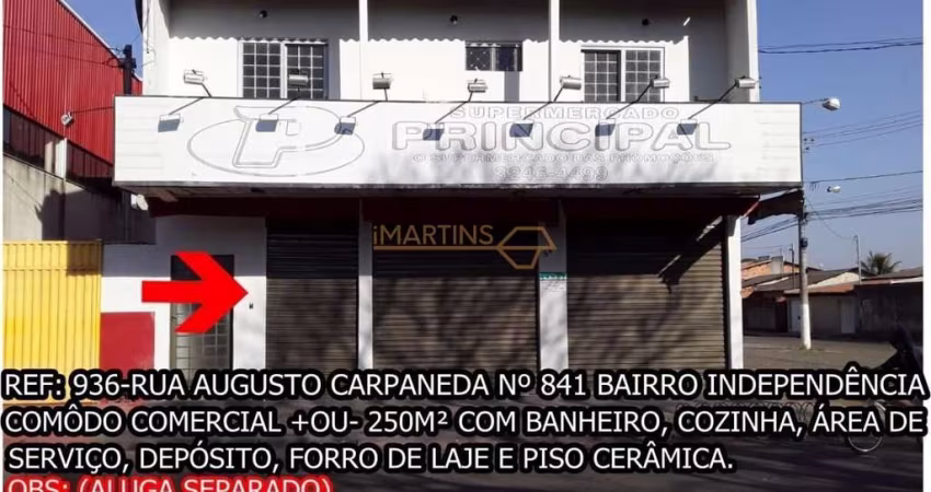 Sala comercial para alugar no bairro Independência - Araguari/MG