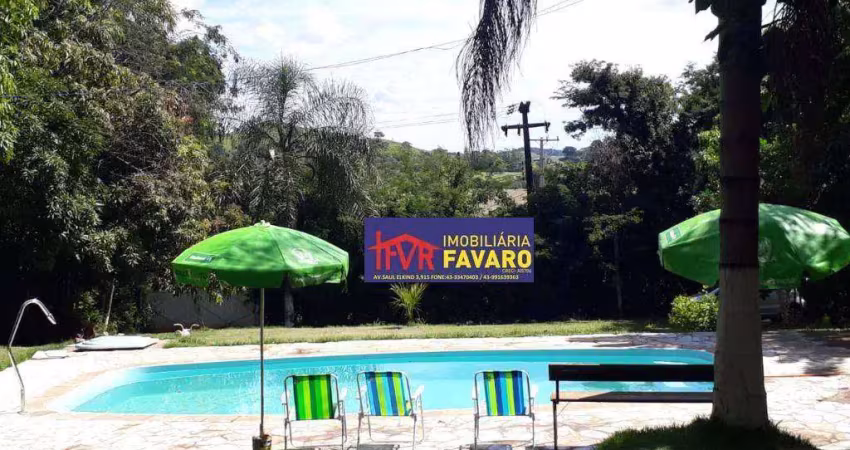 Chácara com 3 dormitórios à venda, 3300 m² por r$ 650.000,00 - zona rural - londrina/pr