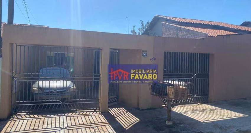 Parque Leblon: Duas casas geminadas em uma mesmo terreno. Cada casa contem: dois quartos, sala cozinha, wc social, área de serviço, garagem e quintal.