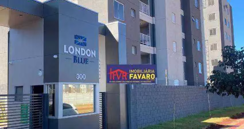 London blue, padrão pride construtora. quarto andar com elevador. 2 quartos, sala, cozinha, área de serviço, wc social, sacada com churrasqueira.