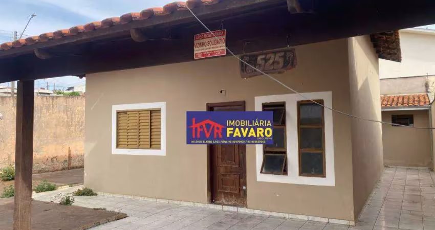 Casa com 2 dormitórios à venda, 80 m² por r$ 220.000,00 - milton gavetti - londrina/pr