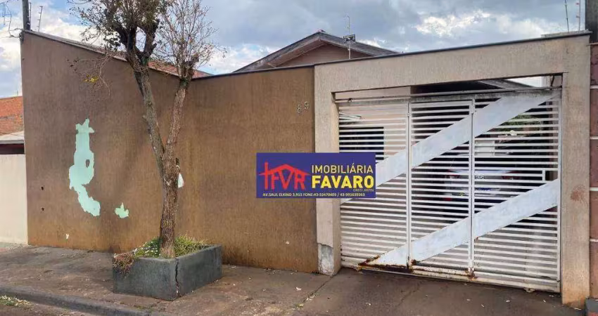 Casa com 3 dormitórios, 140 m² - venda por r$ 360.000,00 ou aluguel por r$ 1.900,00/mês - jardim maria celina - londrina/pr