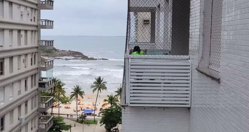 Pitangueiras – calçadão com maravilhosa vista ao mar, amplo apartamento com 100 m² úteis, 01 vaga de garagem no prédio, localização privilegiada.