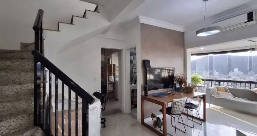 Cobertura duplex para venda em santos, josé menino, 3 dormitórios, 1 suíte, 3 banheiros, 3 vagas