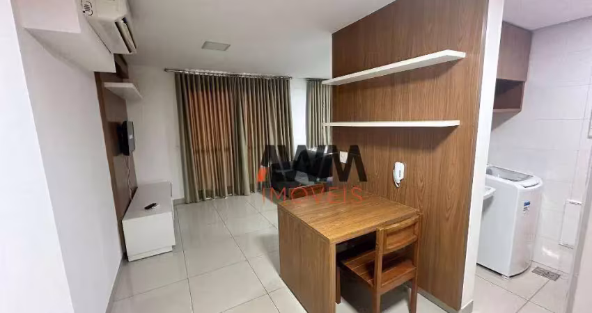 Apartamento mobiliado com 1 quarto para alugar, 42 m²- setor oeste - goiânia/go