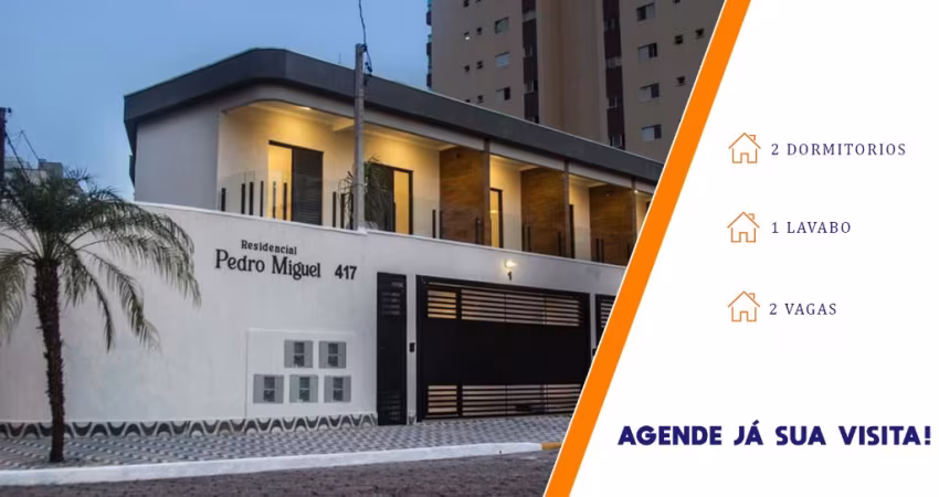 Sobrado Individual na Ocian, Praia Grande - 2 Dormitórios, 2 Vagas, R$ 460 Mil