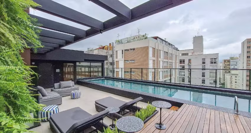 Apartamento mobiliado no hit itaim próximo do parque ibirapuera e do shopping jk iguatemi