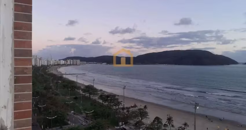 Apartamento com vista mar. 2 dormitórios à venda - embaré - santos/sp