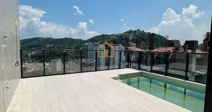 COBERTURA ESPETACULAR À VENDA 3 Dormitórios: Todos suítes - JOSÉ MENINO, SANTOS/SP