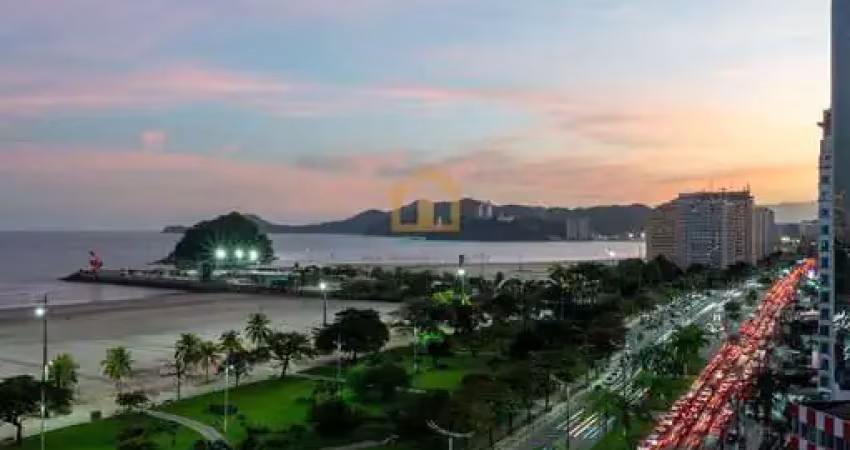 Apartamento com vista praia mar, andar alto - bairro josé menino - santos/sp.