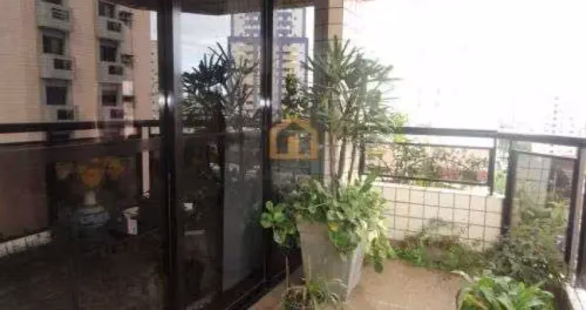 Apartamento 4 suítes com armários planejados de frente, bairro boqueirão em santos.