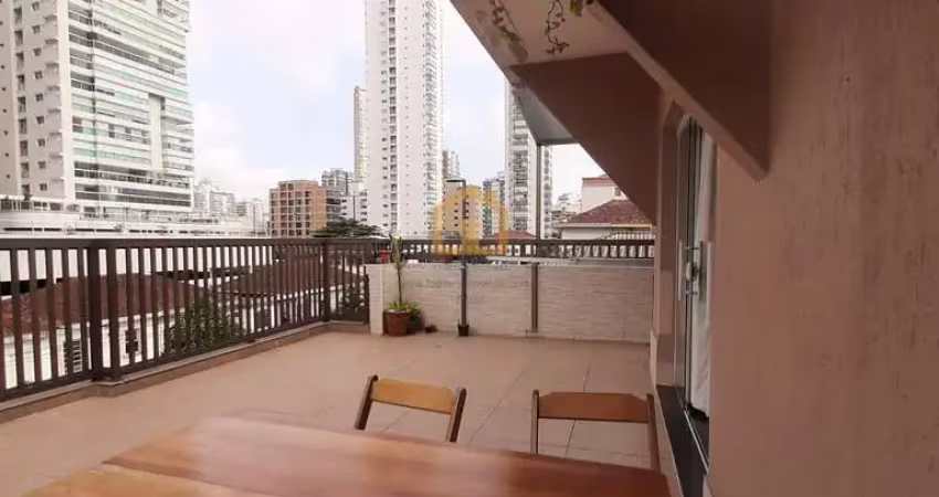 Cobertura em prédio de 3 andares 03 dormitórios bairro embaré - santos/sp