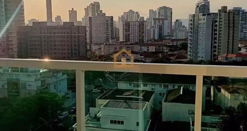 Apartamento 2 dormitórios  andar alto com vista livre | santos/sp
