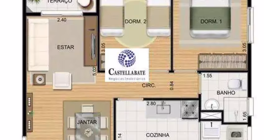 Apartamento para venda em são paulo, jardim sarah, 2 dormitórios, 1 banheiro, 1 vaga