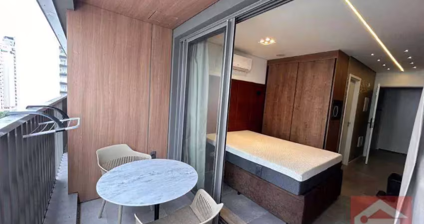 Apartamento sudio com 1 dormitório mobiliado - excelente para executivos -  para alugar, 25 m² por r$ 3.200/mês - vila regente feijó - são paulo/sp