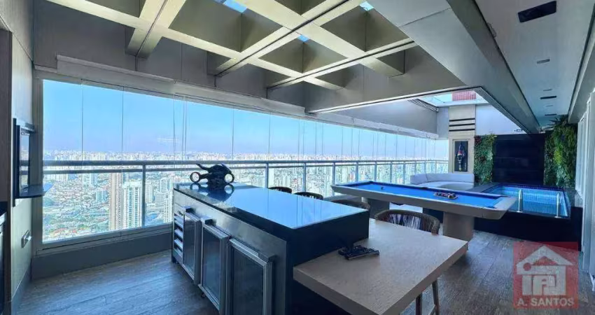 Apartamento com 4 suítes à venda, 466 m²  anália franco - são paulo/sp