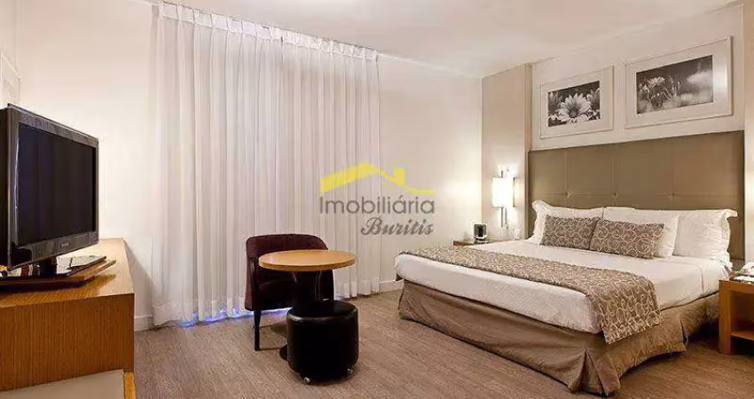 Flat mobiliado de 1 quarto para locação no coração de Lourdes