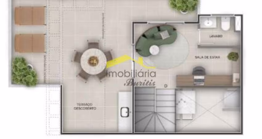 Cobertura à venda, 2 quartos, 1 suíte, 2 vagas, São Bento - Belo Horizonte/MG