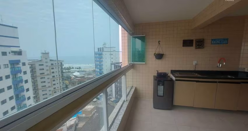 Apartamento de 2 quartos sendo 1 suite, com vista mar, na Ocian em Praia Grande
