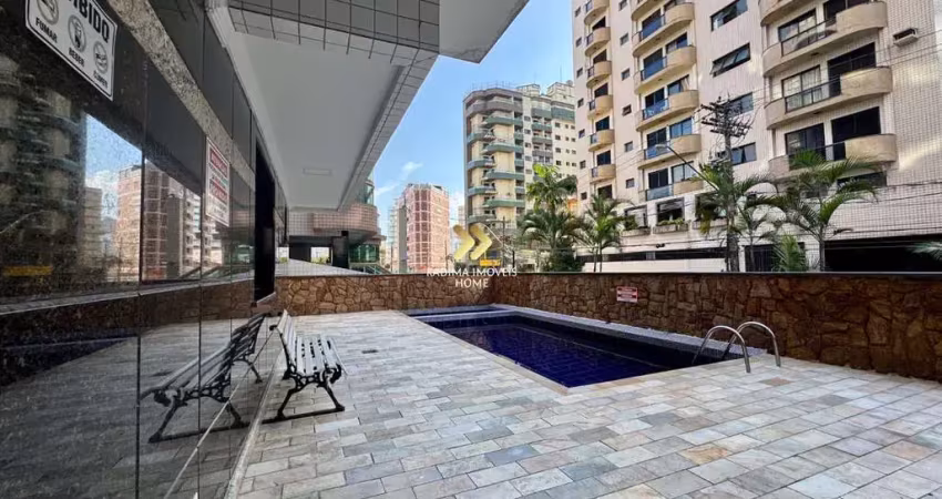 Apartamento 2 dormitórios com suíte 100 m/mar reformado vila tupi - praia grande