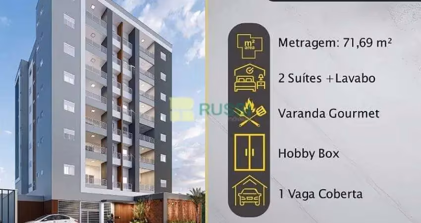 Apartamento à venda 2 quartos, 2 suites, 1 vaga, 71.69m², parque industrial, são josé dos campos -