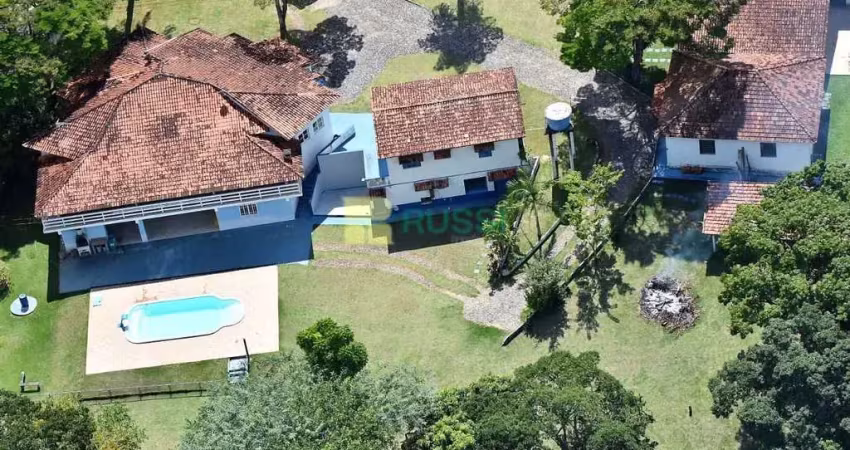Chácara com 8 dormitórios para alugar, 5765 m² por r$ 13.420,00/mês - angola - santa branca/sp