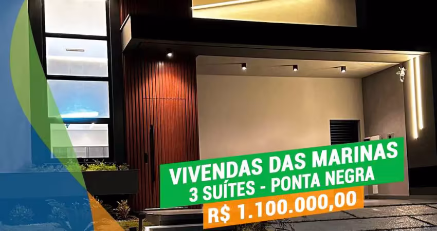 Casa em condomínio fechado com 3 quartos à venda na Avenida Sócrates Bonfim, 883, Ponta Negra, Manaus