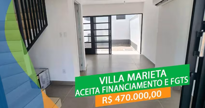 Cond fechado villa marieta casas duplex c/2 suítes  ponta negra