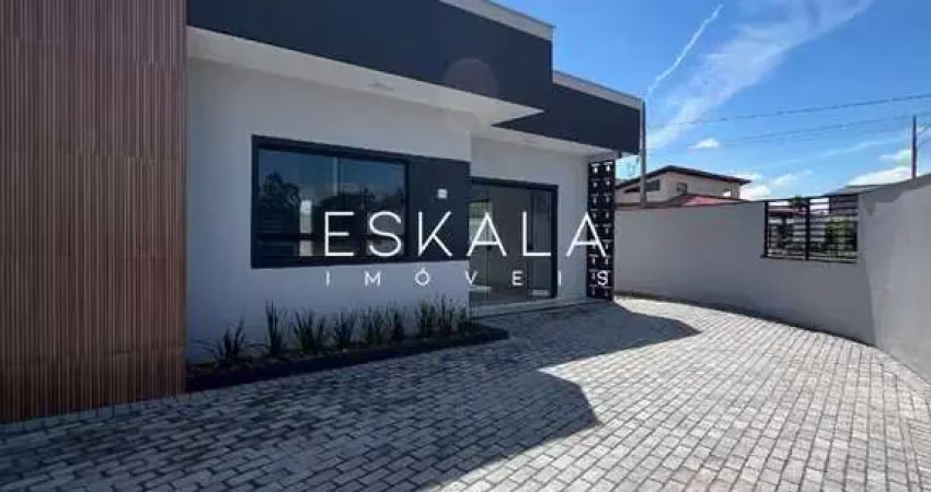 Casa geminada com 01 suíte + 02 quartos + 01 vaga de gargem, escolinha, guaramirim