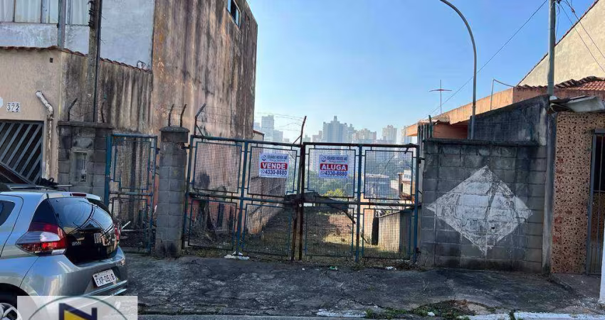 Terreno, 376 m² - venda por R$ 735.000,00 ou aluguel por R$ 5.161,49/mês - Vila Gonçalves - São Bernardo do Campo/SP
