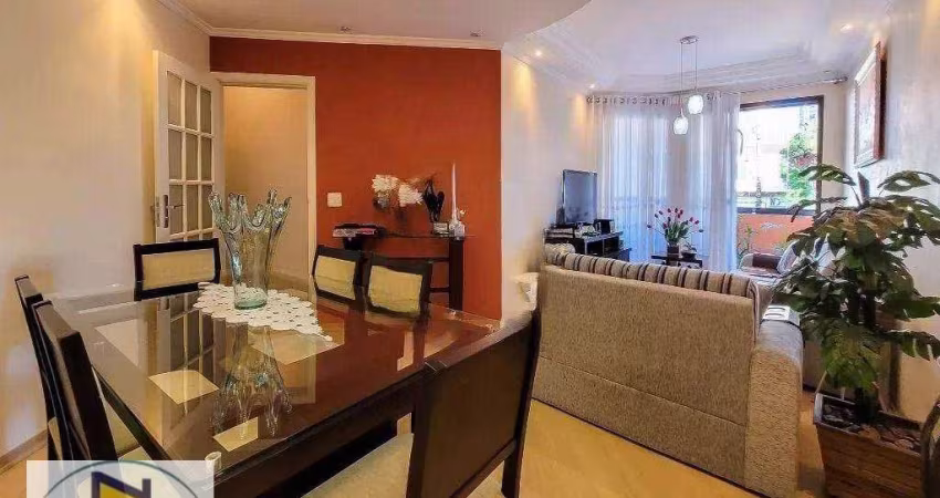 Apartamento com 114 m² de área útil, são 3 vagas livres de garagem, 3 dormitórios (suíte). Condomínio com segurança 24 horas e lazer com quadra.