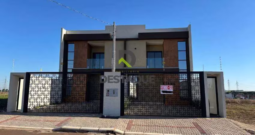 Sobrado novo com 1 suite e 2 quatos- jardim cassol- bairro tropical